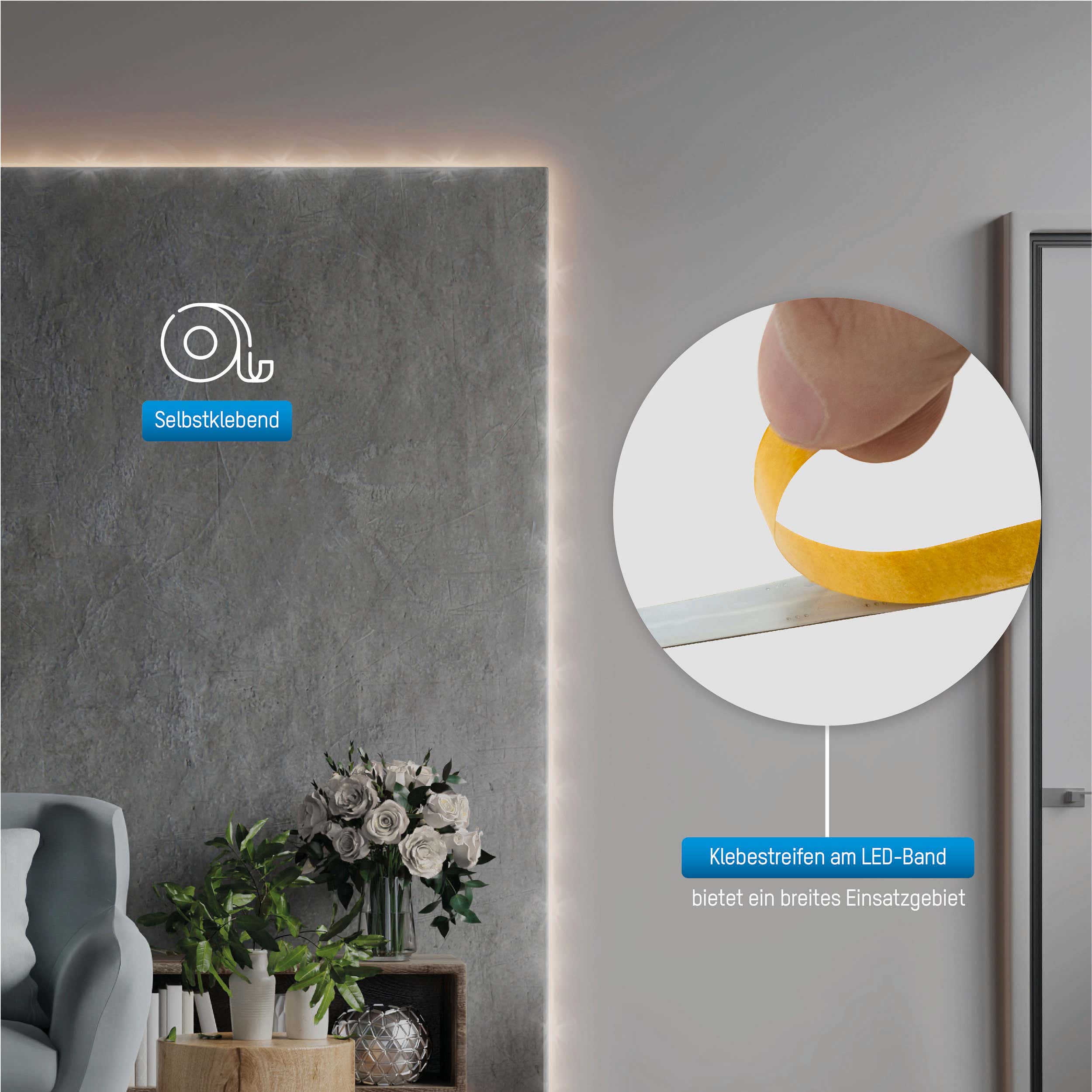 LED-Strip Sensor 2m Batteridriven 3000K - Ansmann | Bellalite LED-Strip Sensor 2m Batteridriven 3000K - Ansmann | Bellalite